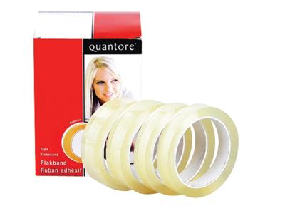 Plakband Quantore 15mmx66m transparant | 10 stuks