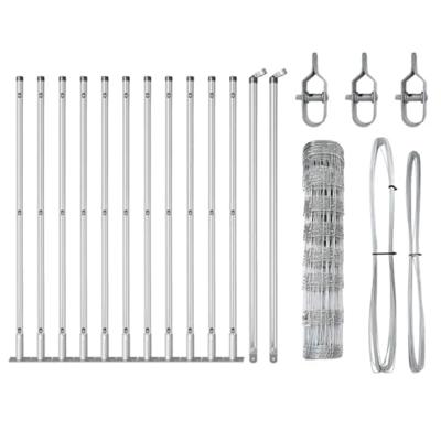 Weidehekwerk Zilver 25 x 0.8 m Gegalvaniseerd staal