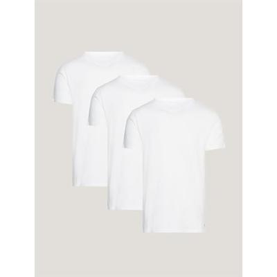 Tommy Hilfiger T-shirts V-hals stretch 3-pack wit