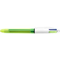 Balpen Bic 4kleuren medium fluor geel | 12 stuks - thumbnail