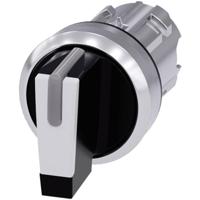 Siemens 3SU10522BL600AA0 3SU1052-2BL60-0AA0 Knevelschakelaar Metalen frontring, Hoogglans Knevel Zwart, Wit 2 x 45 ° 1 stuk(s) - thumbnail