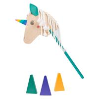 BS Toys houten eenhoorn stokpaard - 4dlg. - thumbnail