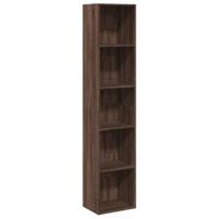 Boekenkast 40x30x189 cm bewerkt hout bruin eikenkleurig - thumbnail