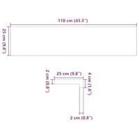VidaXL Traptreden 2 st 110x25x2 cm massief eikenhout donkerbruin - thumbnail
