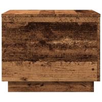 Salontafel met LED-verlichting 50x50x40 cm oud houtkleurig - thumbnail