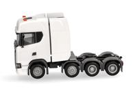 Herpa 308601-004 H0 Vrachtwagen Scania CS20 hoogdak zwaarbelaste trekmachine 4-assige (8x4), wit - thumbnail