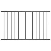 VidaXL Schuttingpaneel gepoedercoat staal 1,63x1,25 m zwart - thumbnail