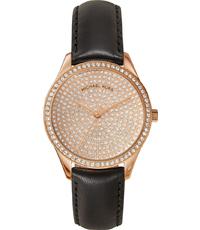 Horlogeband Michael Kors MK2649 Leder Zwart 20mm Horlogeband Michael Kors MK2649 Leder Zwart 20mm