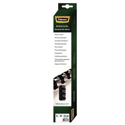 Fellowes bindruggen, doos van 25 stuks, 8 mm, zwart