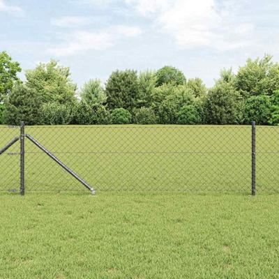 VidaXL Afrasteringspaal grijs 10 x 0,6 m (40 x 40 mm gaas)