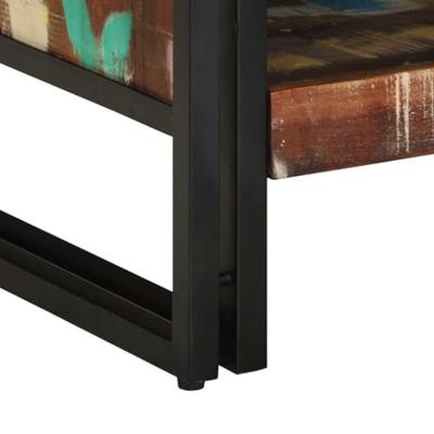 Salontafel 70x50x38 cm massief gerecycled hout meerkleurig