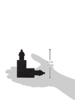 SLV 1-faseL-Connector 2 hoekverbinder aarde binnen zwart - 143060 - thumbnail