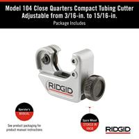Ridgid Mini pijpsnijder 104 5-24mm - 32985 - thumbnail