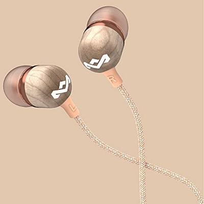 Marley Smile Jamaica In-Ear Oortjes – Oordopjes met 1-Knop Microfoon Bediening, Ruis Isolerend ontwerp 9.2mm Driver, Oordopjes Inbegrepen in 2 Maten voor Langdurig Comfort, Knoopvrij Draad - Koper