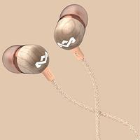Marley Smile Jamaica In-Ear Oortjes – Oordopjes met 1-Knop Microfoon Bediening, Ruis Isolerend ontwerp 9.2mm Driver, Oordopjes Inbegrepen in 2 Maten voor Langdurig Comfort, Knoopvrij Draad - Koper - thumbnail