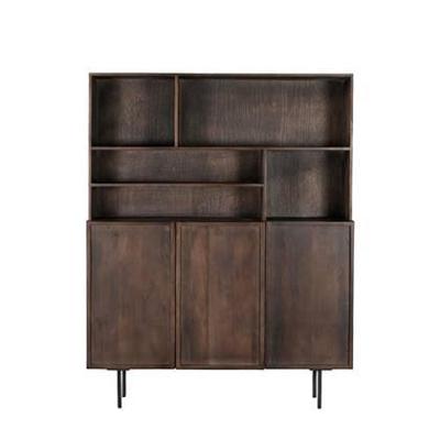 Livingfurn Wandkast 'Elan Brown' Mangohout, 135cm