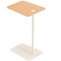Gazzda Loop bijzettafel gelakt eiken naturel, wit onderstel - thumbnail