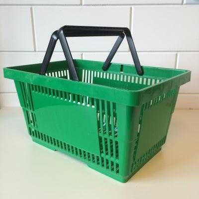 Winkelmandje groen BIG met 2 handgrepen