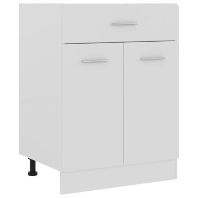 VidaXL Onderkast met lade lyon 60x46x81,5 cm bewerkt hout wit VidaXL Onderkast met lade lyon 60x46x81,5 cm bewerkt hout wit