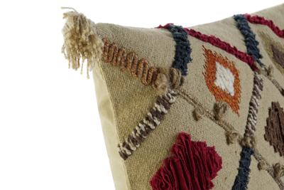 Kussenhoes DKD Home Decor 60 x 1 x 40 cm Multicolour Franjes Kussenhoes DKD Home Decor 60 x 1 x 40 cm Multicolour Franjes