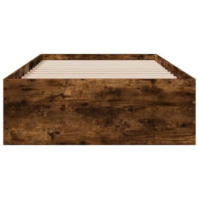 Bedframe met lades bewerkt hout gerookt eikenkleurig 75x190 cm
