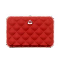 Ogon Dames Creditcardhouder Quilted Button Red - thumbnail