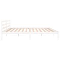Bedframe massief grenenhout wit 200x200 cm - thumbnail
