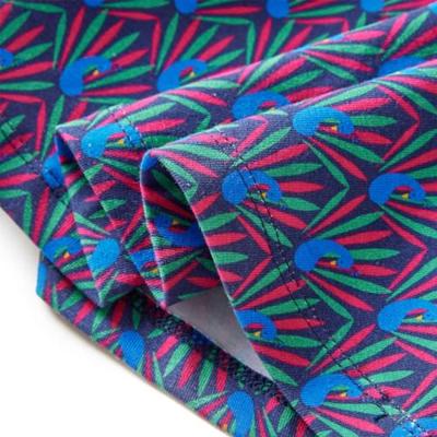 Kinderrok pauwenprint 92 marineblauw - thumbnail