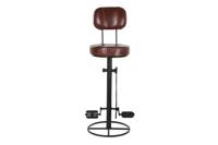 Kruk DKD Home Decor 45 x 46 x 118 cm Zwart Metaal Bruin - thumbnail