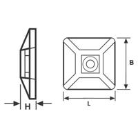 HellermannTyton MB4CA/S/-N66-NA-C1 Bevestigingssokkel Zelfklevend, Schroefbaar 151-28449 4-voudige invoeging, Halogeenvrij Transparant 100 stuk(s) - thumbnail