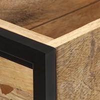 Plantenbak 90x20x68 cm ruw mangohout - thumbnail