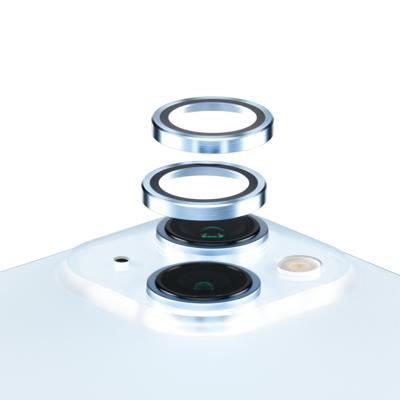 PanzerGlass™ Hoops camera lensbeschermer voor Apple iPhone 15 | 15 Plus - bescherming met stijl, schokbestendig glas, blauw
