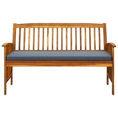 Tuinbank met kussen 147 cm massief acaciahout