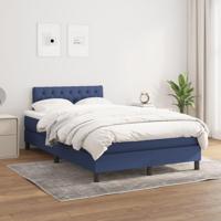 Boxspring met matras stof blauw 120x200 cm - thumbnail