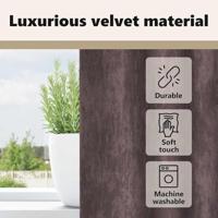 VidaXL Velvet gordijnen met gordijnen 2 pcs bruin 260 x 140 cm fluweel - thumbnail