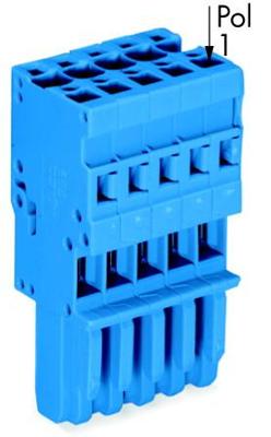 WAGO 769-106/000-006 Connector, female Blauw 25 stuk(s)