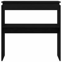 Wandtafel Zwart eiken 80 x 30 x 80 cm Bewerkt hout - thumbnail