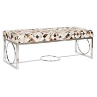 Kruk DKD Home Decor Bruin Beige Zilverkleurig Kameel Staal 122 x 41 x 44 cm - thumbnail