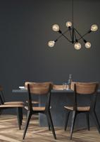 Lucide LESTER - Hanglamp - 6xE27 - Zwart - thumbnail