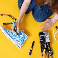 Posca paintmarkers, metalen doos van 20 stuks, assorti, ontwerp Pop Colours - thumbnail