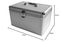 MediaRange CD-koffer 200 CDs/DVDs/Blu-rays Aluminium Zilver 1 stuk(s) (b x h x d) 30.1 x 18 x 19 cm BOX75 - thumbnail