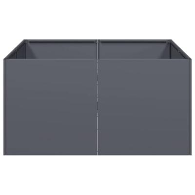 VidaXL Plantenbak 80x80x40 cm koudgewalst staal antracietkleurig