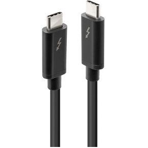 MicroConnect TB3020 Thunderbolt-kabel Thunderbolt 3 USB-C stekker, USB-C stekker 2.00 m Zwart