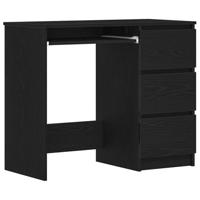 Bureau 90x45x76 cm spaanplaat zwart eikenkleurig - thumbnail
