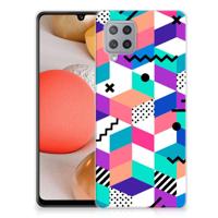 Samsung Galaxy A42 | TPU Hoesje | Blokken Kleurrijk - thumbnail
