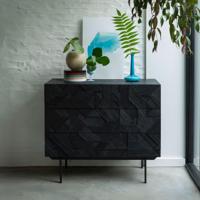 Ethnicraft Ladekast 'Graphic' Gevernist Teakhout, 100cm - thumbnail