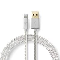 Nedis Premium 8-pins Lightning naar USB-A kabel - USB2.0 - tot 3A / aluminium - 3 meter - thumbnail