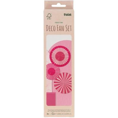 Deco Waaier Set Perfect Pink (3st)