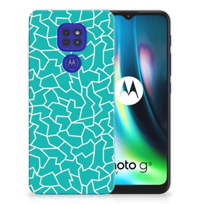 Motorola Moto G9 Play | E7 Plus | Hoesje maken | Cracks Blue