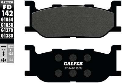 GALFER bremsbelag "fd142" brake pad fd142 g1050 organic